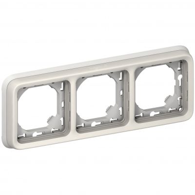 Plexo55 Uchwyt Potrójny Poziomy Do Instalacji Podtynkowej Biały/ Ecru 069698 LEGRAND (069698)