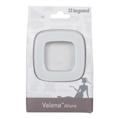 Valena Allure Ramka Pojedyncza Białe Szkło 755541 LEGRAND (755541)