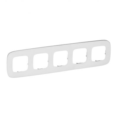 Valena Allure Ramka Pięciokrotna Białe Szkło 755545 LEGRAND (755545)