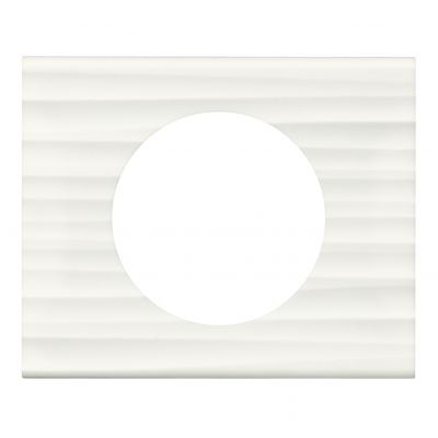 Celiane Ramka Minerał Corian Biały Żłobkowany Pojedyncza 069011 LEGRAND (069011)