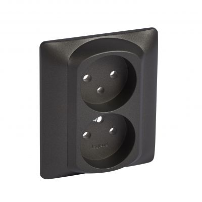 Sistena Life Plakietka Choco Do Gniazda Podwójnego 2P+Z 771235 LEGRAND (771235)