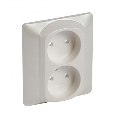 Sistena Life Plakietka Pearl Gniazda Podwójnego 2x2P 771532 LEGRAND (771532)