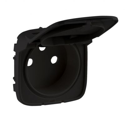 Valena Allure Plakietka Czarna Gniazda 2P+Z Z Kalpką 754868 LEGRAND (754868)