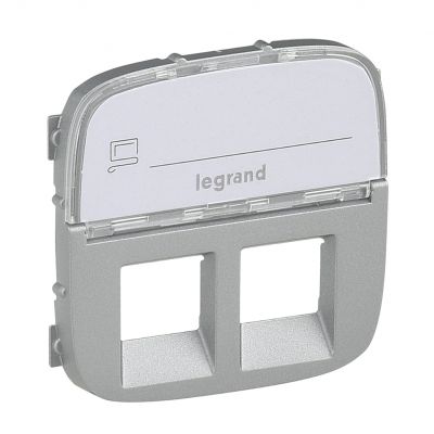 Valena Allure Plakietka Aluminium Gniazda Podwójnego 2Xrj45 Kategorii 6 Utp 755487 LEGRAND (755487)