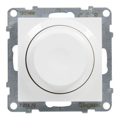 Suno Ściemniacz Obrotowy - 240V - 50 Hz - 5 - 75 W ( 10 Lamp Maks.) Dla Lamp Led Z Opcją Ściemniania - Bez Zacisku Neutralnego Biały 721179 LEGRAND (721179)