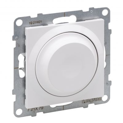 Suno Ściemniacz Obrotowy - 240V - 50 Hz - 5 - 75 W ( 10 Lamp Maks.) Dla Lamp Led Z Opcją Ściemniania - Bez Zacisku Neutralnego Biały 721179 LEGRAND (721179)