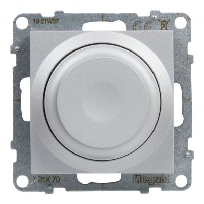 Suno Ściemniacz Obrotowy - 240V - 50 Hz - 5 - 75 W ( 10 Lamp Maks.) Dla Lamp Led Z Opcją Ściemniania - Bez Zacisku Neutralnego Aluminium 721379 LEGRAND (721379)