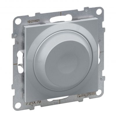 Suno Ściemniacz Obrotowy - 240V - 50 Hz - 5 - 75 W ( 10 Lamp Maks.) Dla Lamp Led Z Opcją Ściemniania - Bez Zacisku Neutralnego Aluminium 721379 LEGRAND (721379)
