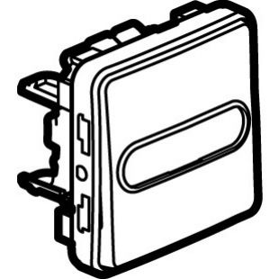 Plexo55 Przycisk Jednobiegunowy Podświetlany Z Uchwytem Etykiety Szary 10A-250V 069543 LEGRAND (069543)