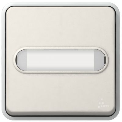 Plexo55 Przycisk Podświetlany Przełączny Z Uchwytem Etykiety Biały/Ecru 10A-250V 069634 LEGRAND (069634)