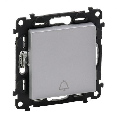 Valena Life Przycisk Przełączy No/Nc Z Symbolem Dzwonka Aluminium|N|6A 250 V 752315 LEGRAND (752315)