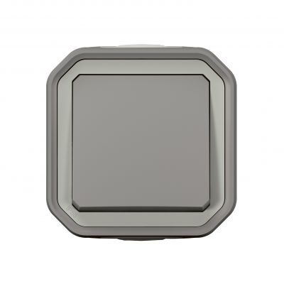 PLEXO Przycisk pojedynczy hermetyczny IP55 natynkowy KOMPLET szary 069720L LEGRAND (069720L)
