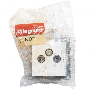 Suno Przycisk Pojedynczy - 6A - 250V - Zaciski Automatyczne Biały 721109 LEGRAND (721109)