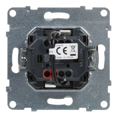 Suno Przycisk Pojedynczy Z Podświetleniem - 6A - 250V - Zaciski Automatyczne Biały 721110 LEGRAND (721110)