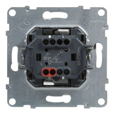 Suno Przycisk Pojedynczy Z Symbolem Dzwonka - 6A - 250V - Zaciski Automatyczne Biały 721113 LEGRAND (721113)