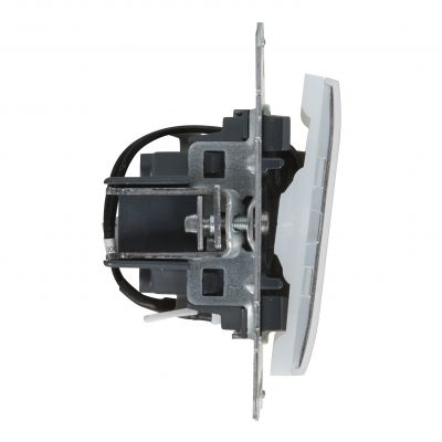 Suno Przycisk Pojedynczy Z Podświetleniem - 6A - 250V - Zaciski Automatyczne Aluminium 721310 LEGRAND (721310)