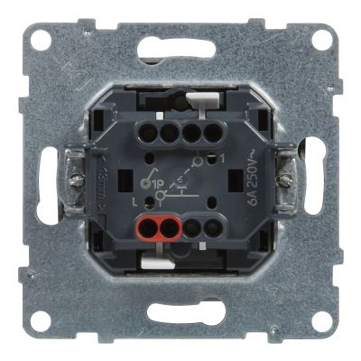 Suno Przycisk Pojedynczy Z Symbolem Dzwonka - 6A - 250V - Zaciski Automatyczne Aluminium 721313 LEGRAND (721313)