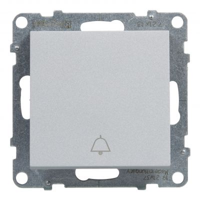 Suno Przycisk Pojedynczy Z Symbolem Dzwonka - 6A - 250V - Zaciski Automatyczne Aluminium 721313 LEGRAND (721313)