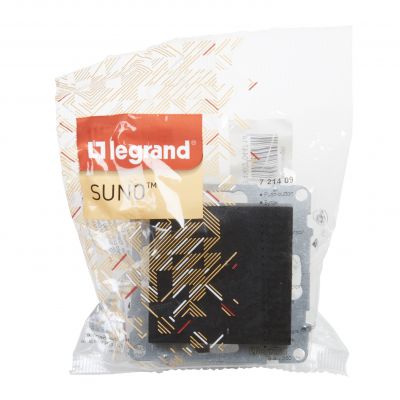 Suno Przycisk Pojedynczy - 6A - 250V - Zaciski Automatyczne Czarny 721409 LEGRAND (721409)