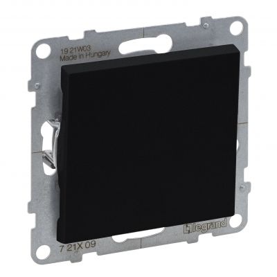 Suno Przycisk Pojedynczy - 6A - 250V - Zaciski Automatyczne Czarny 721409 LEGRAND (721409)
