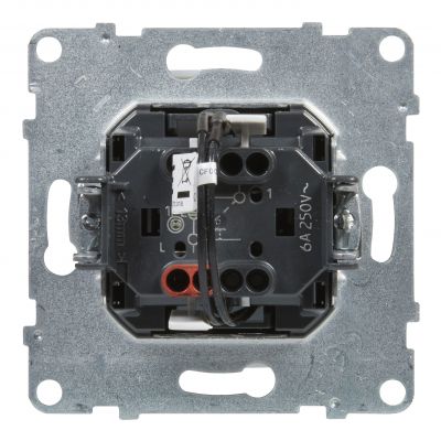Suno Przycisk Pojedynczy Z Podświetleniem - 6A - 250V - Zaciski Automatyczne Czarny 721410 LEGRAND (721410)