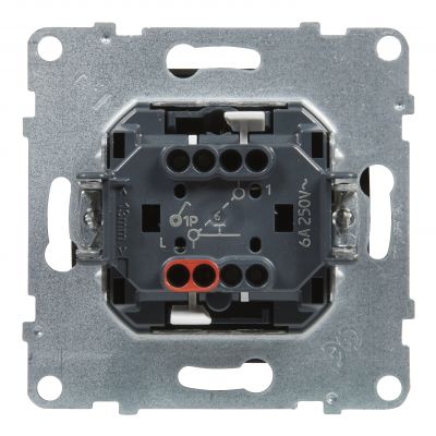Suno Przycisk Pojedynczy Z Symbolem Dzwonka - 6A - 250V - Zaciski Automatyczne Czarny 721413 LEGRAND (721413)