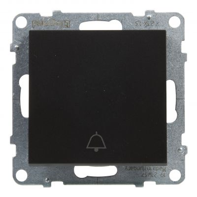 Suno Przycisk Pojedynczy Z Symbolem Dzwonka - 6A - 250V - Zaciski Automatyczne Czarny 721413 LEGRAND (721413)