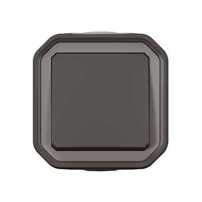PLEXO Przycisk pojedynczy hermetyczny IP55 natynkowy KOMPLET antracyt 069790L LEGRAND (069790L)
