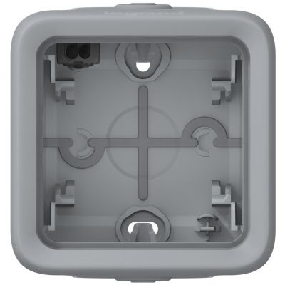 Plexo55 Puszka Natykowa Pojedyncza Szara 1We/1Wy 069651 LEGRAND (069651)