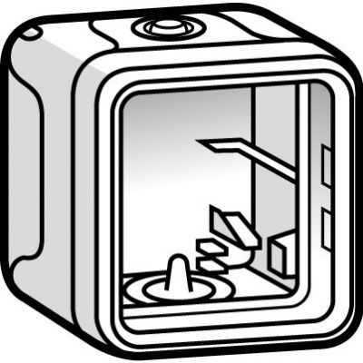 Plexo55 Puszka Natykowa Pojedyncza Szara 1We/1Wy 069651 LEGRAND (069651)