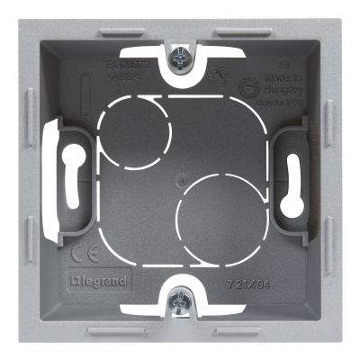 Suno Pojedyncza Puszka Natynkowa Aluminium 721394 LEGRAND (721394)