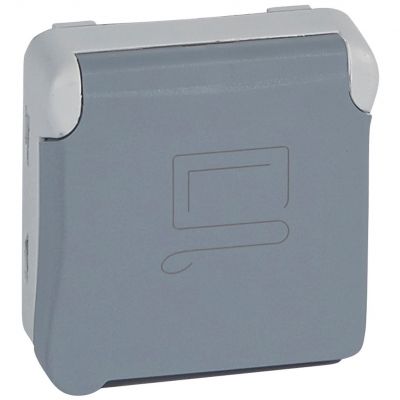 Plexo55 Gniazdo Pojedyncze Z Uziemieniem Z Blokadą Czerwone 16A-250V 069553 LEGRAND (069553)