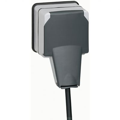 Plexo IP66 Gniazdo 2P+Z Z Klapką Blokującą Wtyczkę 16A - 250V - Komplet Natynkowy 090465 LEGRAND (090465)