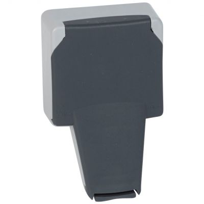 Plexo IP66 Gniazdo 2P+Z Z Klapką Blokującą Wtyczkę 16A - 250V - Mechanizm Bez Puszki 090485 LEGRAND (090485)