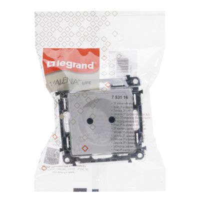 Valena Life Gniazdo Pojedyncze Bez Uziemienia /Z Przesłonami/ Białe 16A – 250 V 753116 LEGRAND (753116)