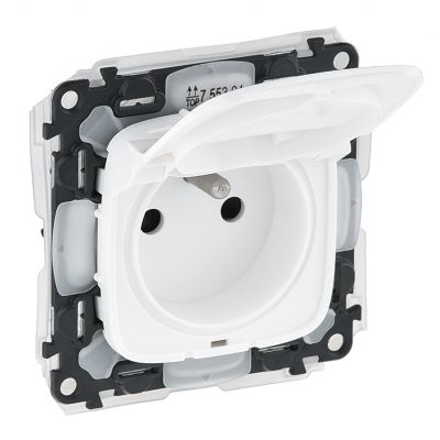 Gniazdo Pojedyncze Z Uziemieniem IP44 Z Przesłoną 755304 LEGRAND (755304)