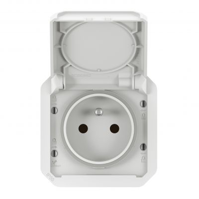 PLEXO Gniazdo hermetyczne IP55 podtynkowe biały 069621L LEGRAND (069621L)