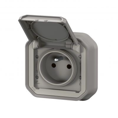 PLEXO Gniazdo hermetyczne z/u IP55 podtynkowe (szybkozłącza) szary 069831L LEGRAND (069831L)