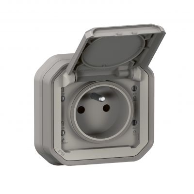 PLEXO Gniazdo hermetyczne z/u IP55 podtynkowe (szybkozłącza) szary 069831L LEGRAND (069831L)