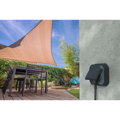 PLEXO Gniazdo hermetyczne IP55 podtynkowe antracyt 069891L LEGRAND (069891L)