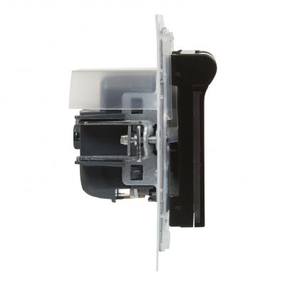 Suno Gniazdo Pojedyncze Z Uziemieniem Schuko 2P+Z- 16A 250 V Z Przesłoną IP44 Zaciski Automatyczne Czarny 721423 LEGRAND (721423)