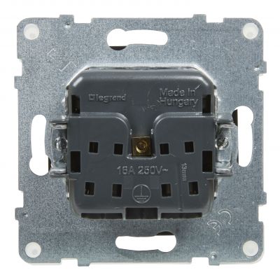 Suno Gniazdo Pojedyncze Z Uziemieniem 2P+Z IP44 16A 250 V Zaciski Automatyczne Z Przesłoną Czarny 721486 LEGRAND (721486)