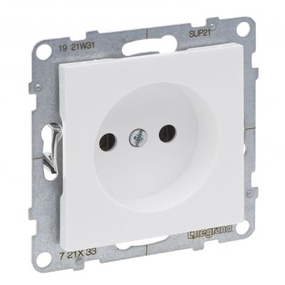 Suno Gniazdo Pojedyncze 2P 16A 250 V Zaciski Śrubowe Biały 721133 LEGRAND (721133)