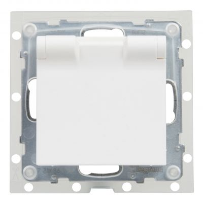 Suno Gniazdo Pojedyncze Z Uziemieniem 2P+Z IP44 16A 250 V Zaciski Automatyczne Z Przesłoną Biały 721186 LEGRAND (721186)