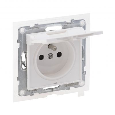 Suno Gniazdo Pojedyncze Z Uziemieniem 2P+Z IP44 16A 250 V Zaciski Automatyczne Z Przesłoną Biały 721186 LEGRAND (721186)