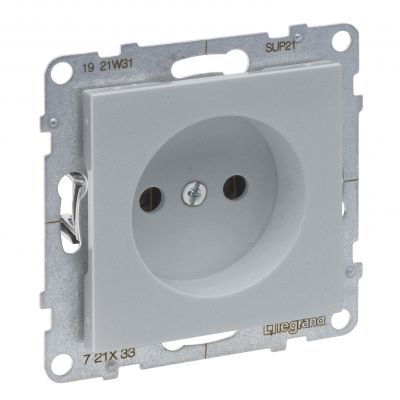Suno Gniazdo Pojedyncze 2P 16A 250 V Zaciski Śrubowe Aluminium 721333 LEGRAND (721333)