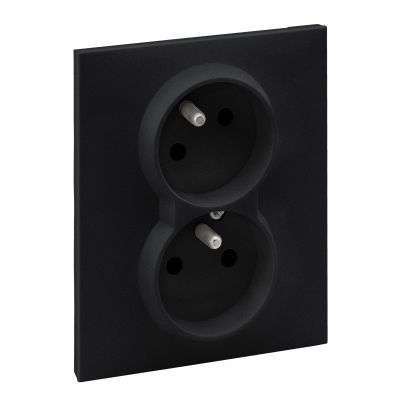 Suno Gniazdo Pojedyncze Z Uziemieniem 2P+Z (Czeskie) Z Przesłoną 16A 250 V Zaciski Automatyczne (Monoblok) Czarny 721482 LEGRAND (721482)