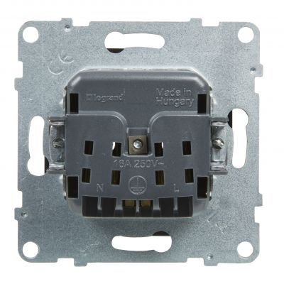 Suno Gniazdo Pojedyncze Z Uziemieniem 2P+Z 16A 250 V Zaciski Śrubowe Czarny 721485 LEGRAND (721485)