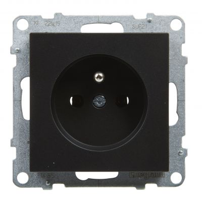Suno Gniazdo Pojedyncze Z Uziemieniem 2P+Z 16A 250 V Zaciski Śrubowe Czarny 721485 LEGRAND (721485)