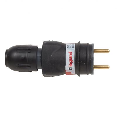 Wtyczka Gumowa 2P+Z 16A IP44 Ik08 Autozaciski I Dławik Helmo 050110 LEGRAND (050110)